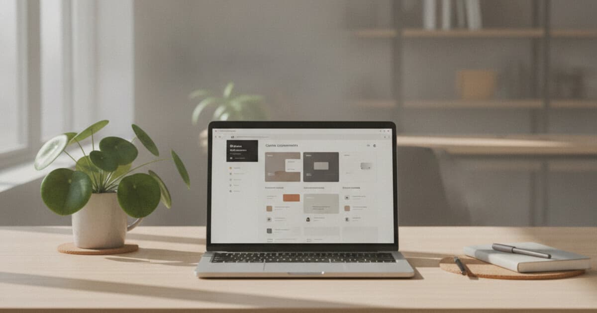 Course creator reviewing member submissions on a laptop with a community platform interface visible