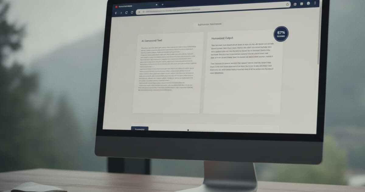 HIX Bypass AI humanizer interface showing text being rewritten with an AI detection score panel on the right
