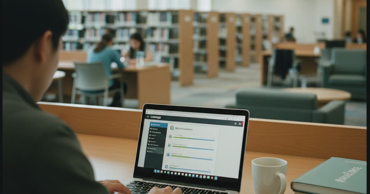 Student submitting a Cengage MindTap assignment on laptop, academic setting with AI detection question overlay