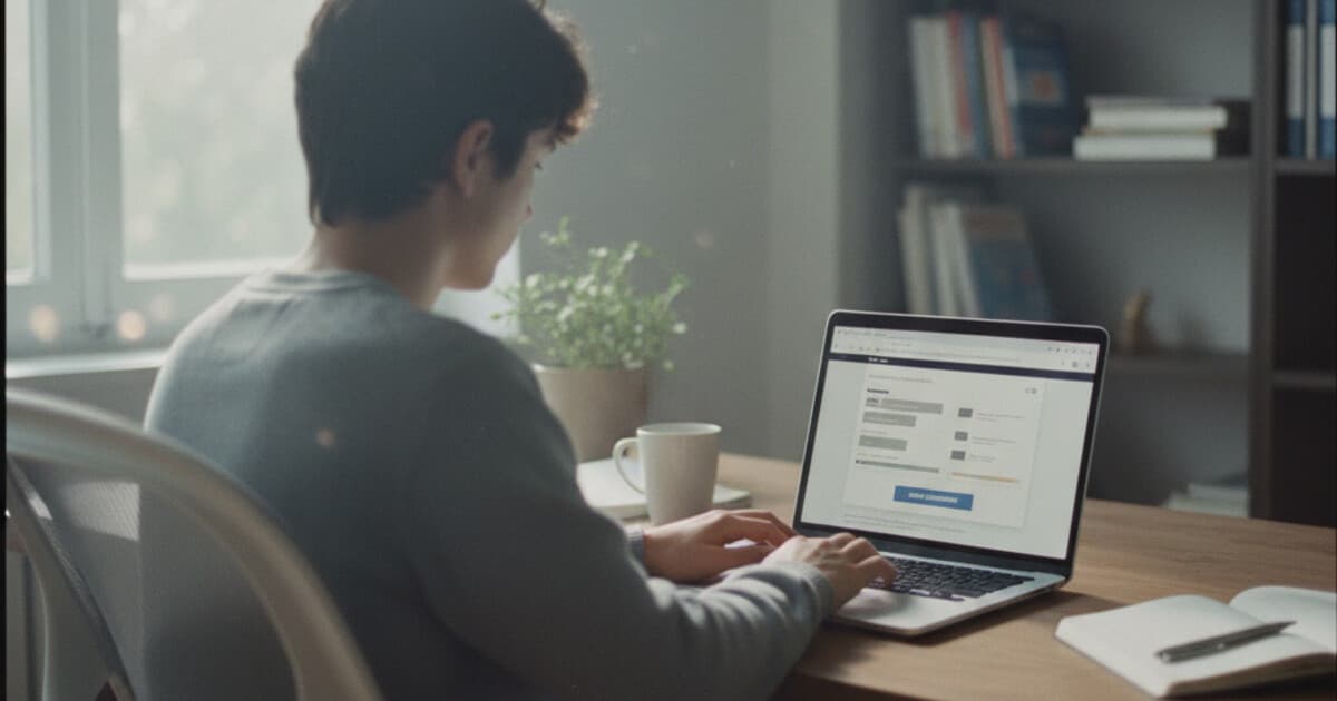 Student submitting an assignment on an edX course page on a laptop