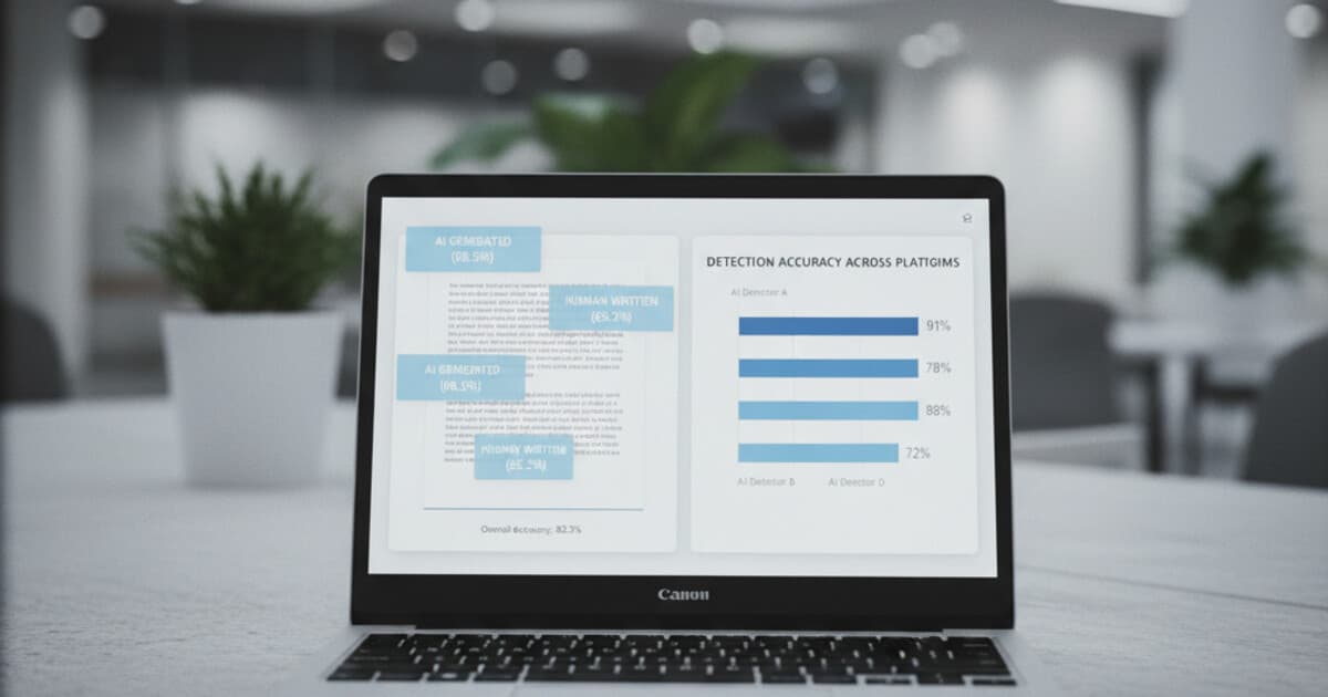 Sapling AI detection accuracy test results showing false positive rates and comparison with other AI detectors
