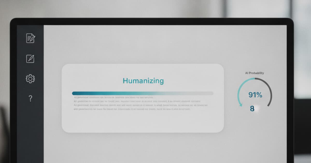 Walter Writes AI humanizer interface showing text being rewritten with an AI detection score meter